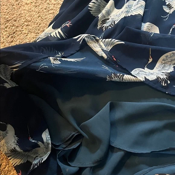 Sunny Blue Dress with Bird Design - Picture 5 of 6